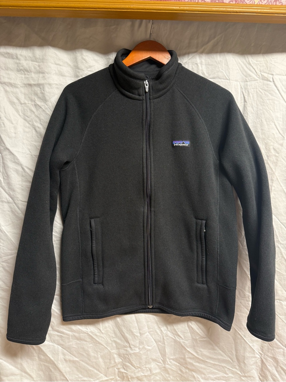 Patagonia Black Full-Zip Teddy Fleece Jacket